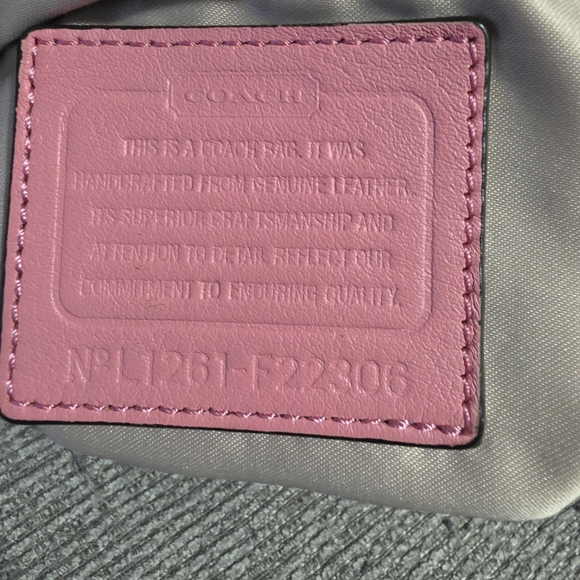 Coach Pink Leather Shoulder Bag with Front Flap - Picture 3 of 7